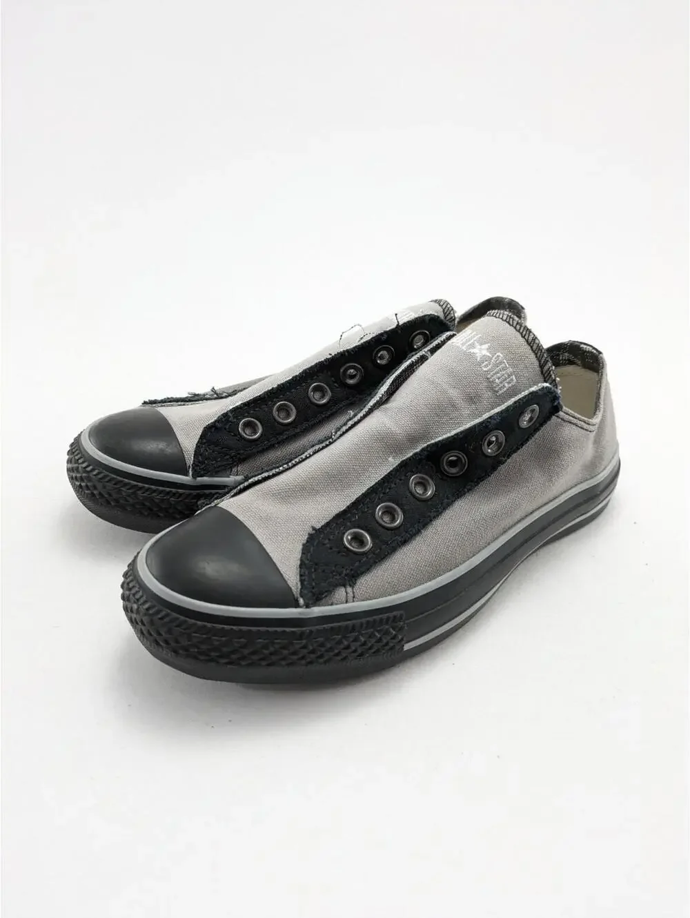 Womens Converse Chuck Taylor All Star Slip-On Grey Black‎ Shoes 135532C Size 7